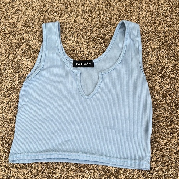 Parisian Blue crop tee - 8 - Picture 4 of 5